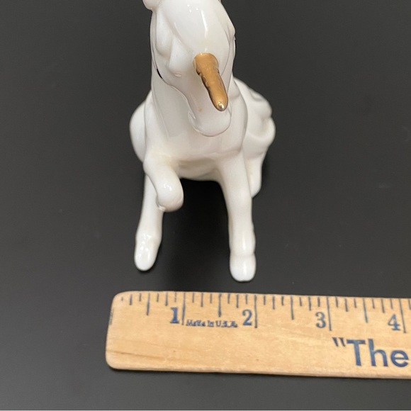 Vintage ENESCO Fine Bone China Porcelain 4.5” White Unicorn Figurine - Picture 8 of 14